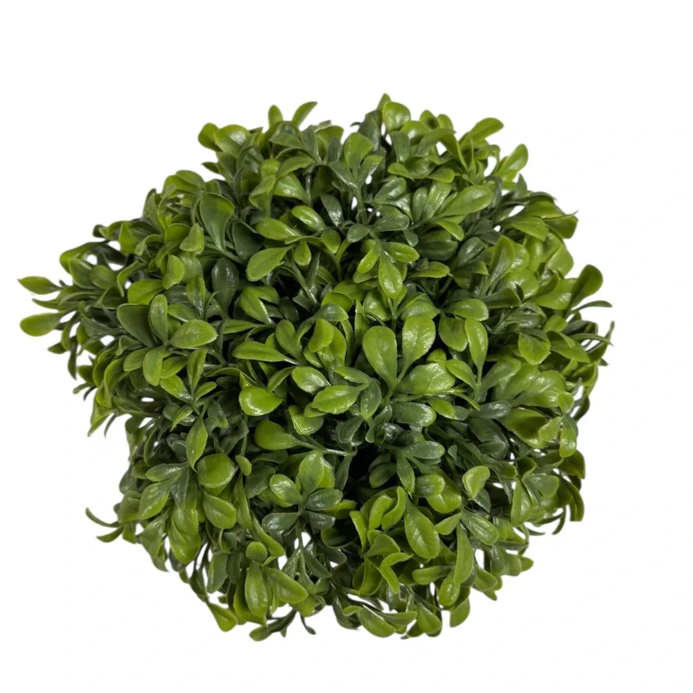 Artificial Green Potted Plant Faux Boxwood Topiary Table Decor Small‎